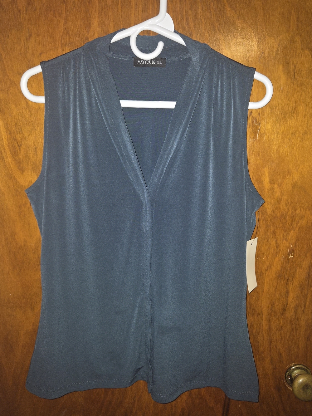 May You Be Sleeveless V-Neck Camisole in Dark Teal